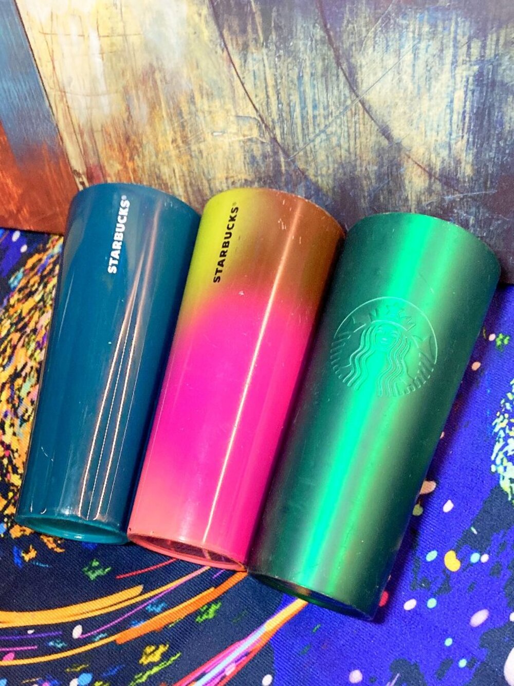 STARBUCKS METAL TUMBLER 24oz LOT INCLUDES ALL (3)